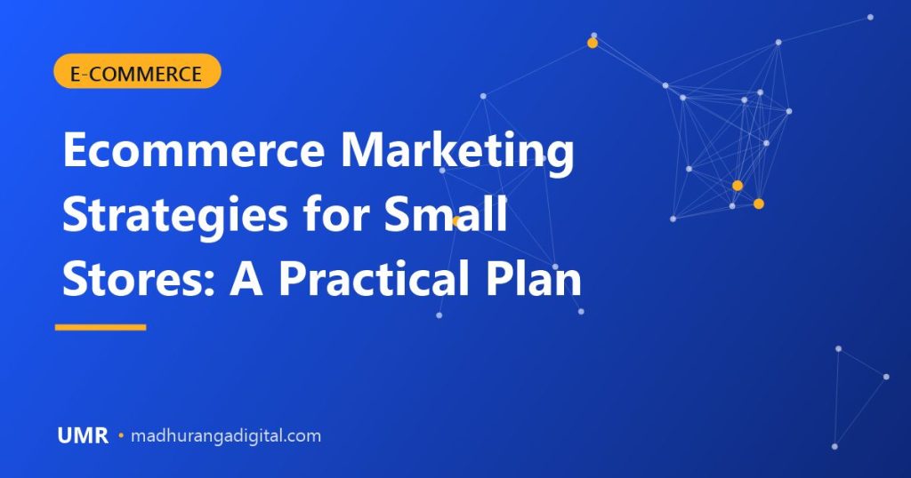 Small online store owner planning ecommerce marketing strategies on a laptop